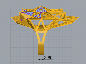 Ring with triangles 226202 3D Print Model