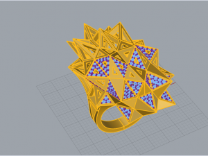 Ring with triangles 226202 3D Print Model
