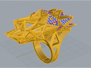 Ring with triangles 226202 3D Print Model