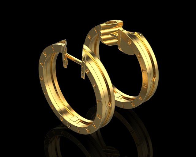 Earrings 1983 Model Cetak 3D .c4d .max .obj .3ds .fbx .stl .blend
