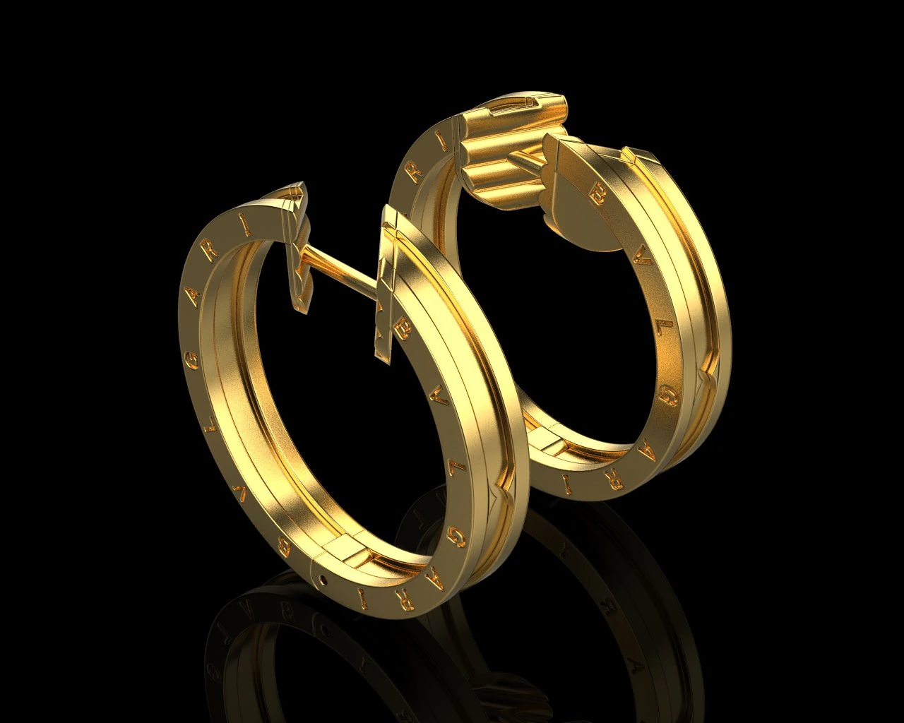 Earrings 1983 3D Print Model .c4d .max .obj .3ds .fbx .stl .blend 