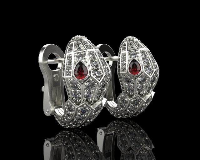 Earrings 2104 Modello di stampa 3D .c4d .max .obj .3ds .fbx .stl .blend