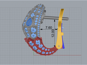 Earrings 2104 Modello di stampa 3D