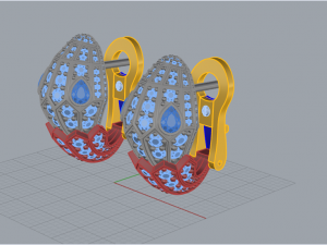 Earrings 2104 Modello di stampa 3D