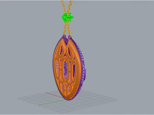 Pendant Snake 2938 3D Print Model