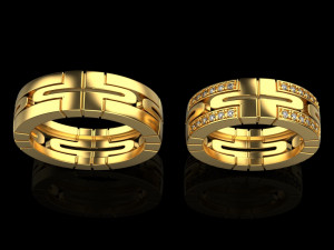 Wedding Rings 4425 3D Принт Модель