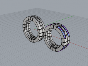 Wedding Rings 4425 3D Принт Модель