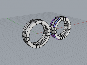 Wedding Rings 4425 3D Принт Модель
