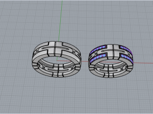 Wedding Rings 4425 3D Принт Модель
