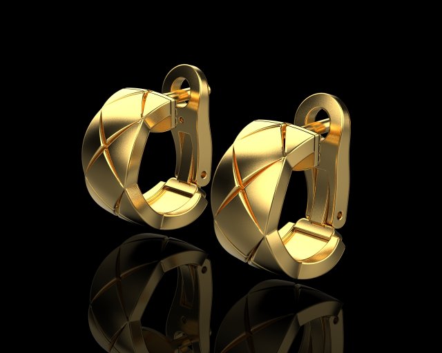 Earrings 1872 3D प्रिंट मॉडल .c4d .max .obj .3ds .fbx .stl .blend 