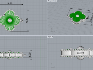 Bracelet flower 2941 3D 打印模型