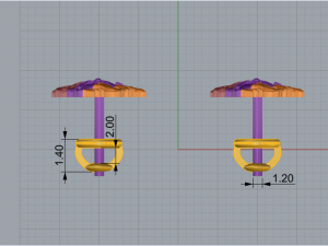 Earrings Gorgona 1772 Modelo de Impressão 3D