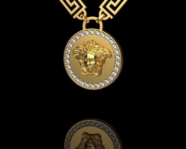 Pendant Gorgona 1823 3D Принт Модель .c4d .max .obj .3ds .fbx .stl .blend 