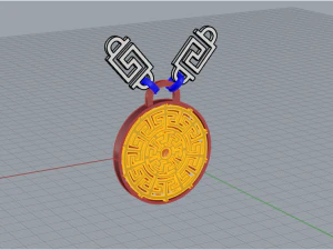 Pendant Gorgona 1823 3D Print Model