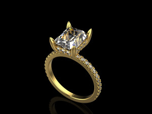 Engagement Ring 5 Modello di stampa 3D