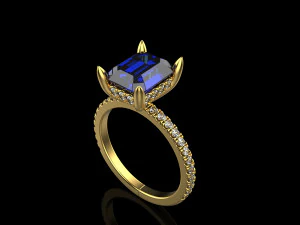 Engagement Ring 5 3D Print Model