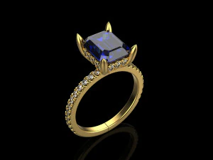 Engagement Ring 5 3D Print Model