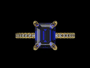 Engagement Ring 5 3D Print Model