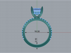 Engagement Ring 5 Modèles 3D en vedette