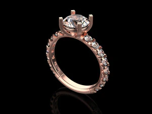 Engagement Ring 1 3D Print Model