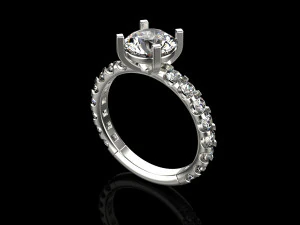 Engagement Ring 1 3D Print Model