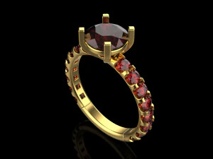 Engagement Ring 1 3D Print Model