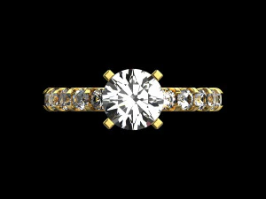 Engagement Ring 1 3D Print Model
