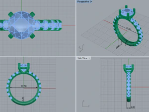Engagement Ring 1 3D Print Model