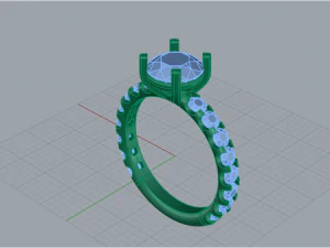 Engagement Ring 1 3D Print Model