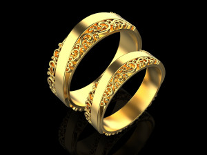 Wedding Rings 1777 3D Baskı Modeli