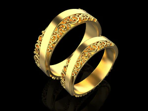 Wedding Rings 1777 3D Print Model