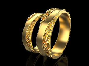Wedding Rings 1777 3D Baskı Modeli