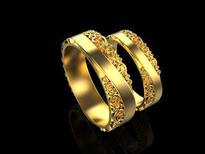 Wedding Rings 1777 3D Baskı Modeli
