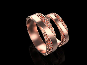 Wedding Rings 1777 3D Print Model