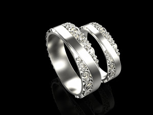 Wedding Rings 1777 3D Baskı Modeli