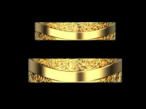 Wedding Rings 1777 3D Baskı Modeli