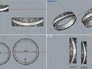 Wedding Rings 1777 3D Baskı Modeli