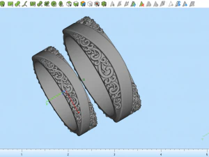 Wedding Rings 1777 3D Print Model