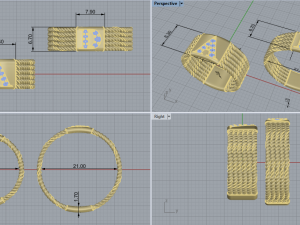 Wedding Ring 1798 3D Print Model