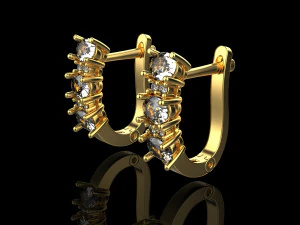 Earrings 1834 3D Print Model