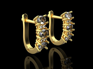 Earrings 1834 3D Print Model