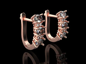 Earrings 1834 3D Print Model