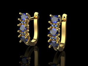 Earrings 1834 3D Print Model