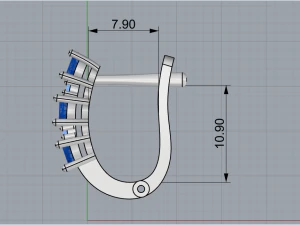Earrings 1834 3D Print Model