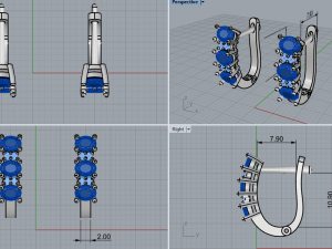 Earrings 1834 3D Print Model