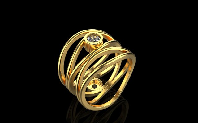 Ring 1858 Modello di stampa 3D .c4d .max .obj .3ds .fbx .stl .blend 