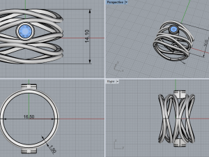 Ring 1858 Modello di stampa 3D