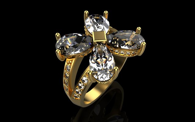 Ring 1890 3D Print Model .c4d .max .obj .3ds .fbx .stl .blend 