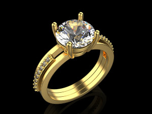 Engagement Ring 1894 3Dプリントモデル