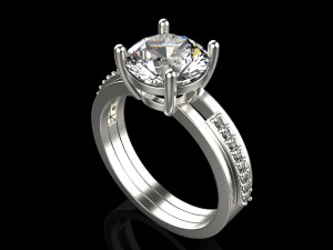 Engagement Ring 1894 3D Принт Модель